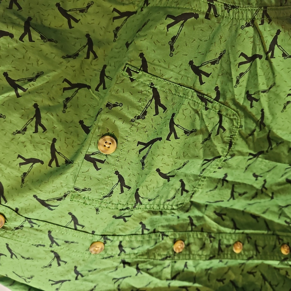 Green Button-Up Shirt - Picture 2 of 7